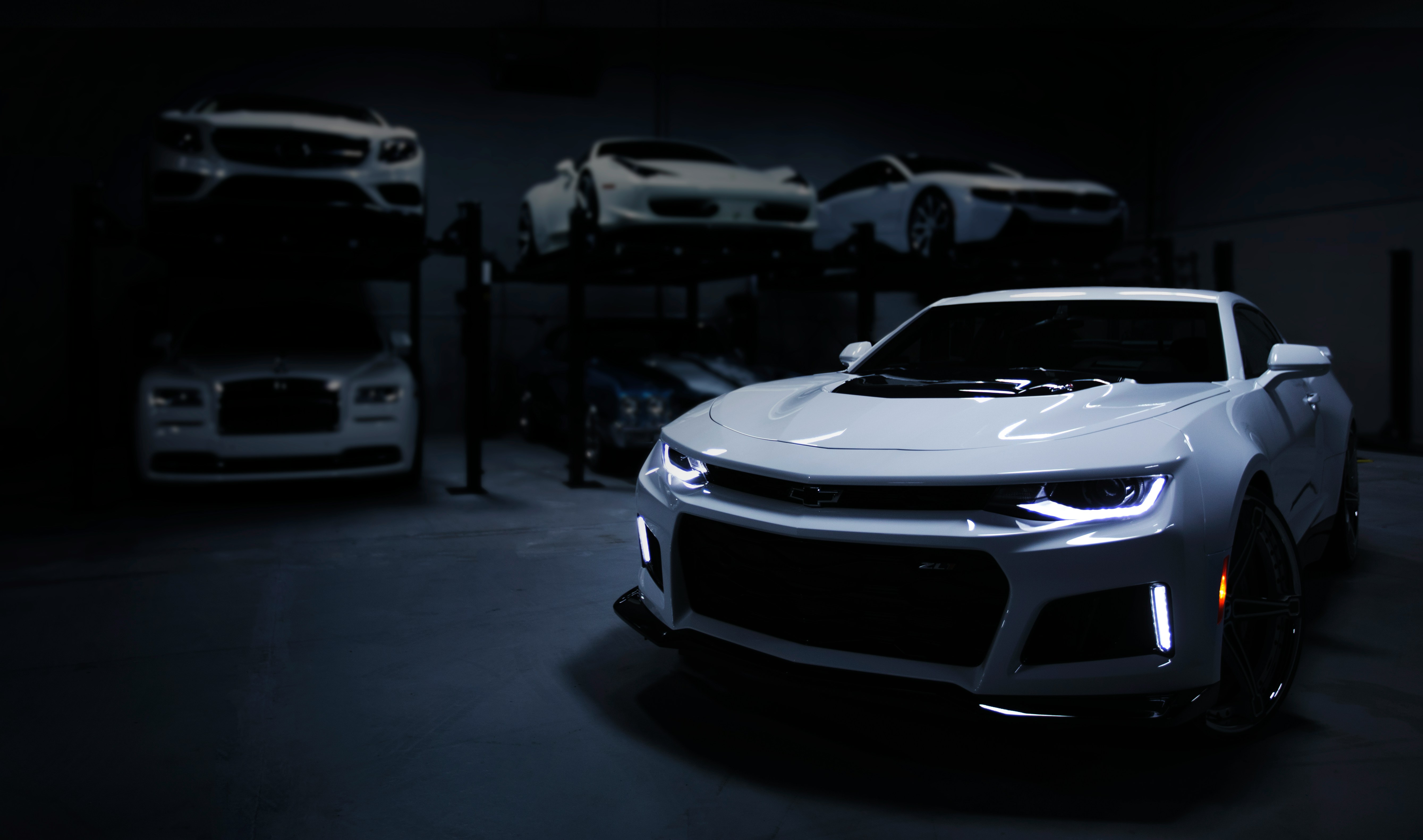 Premium car accessories and parts showroom